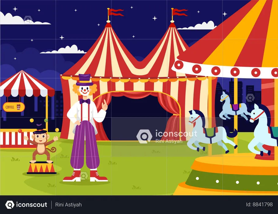 Spectacular Circus  Illustration