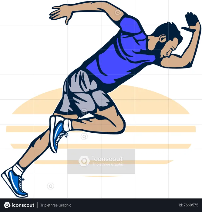Speed Runner Legendary Marathon Club Athletic  Illustration