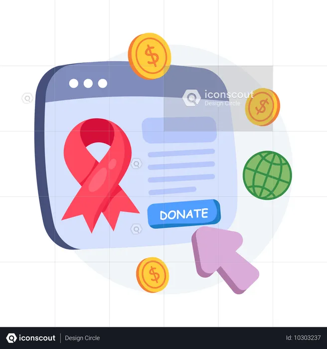 Spenden-Website  Illustration