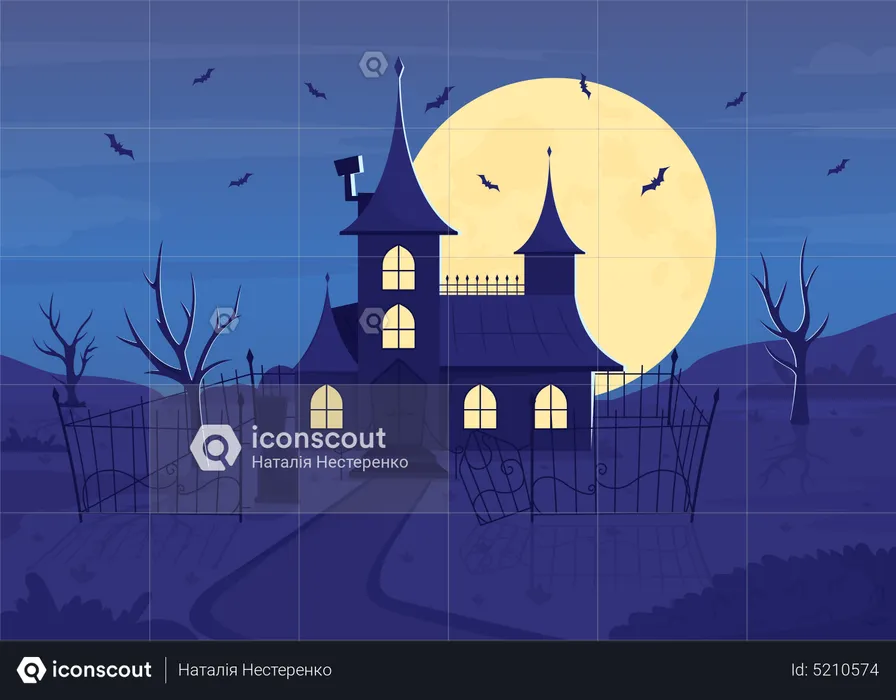 Spooky castle  Illustration