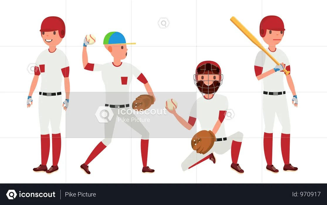 Sport Baseball Player  Illustration