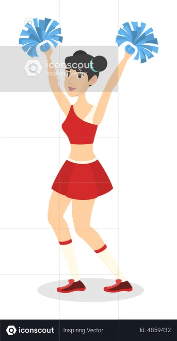 Pom-pom girl sportive  Illustration