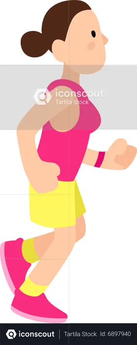 Sportlerin beim Laufen  Illustration