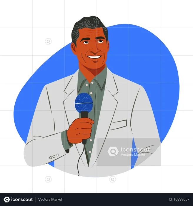 Sports Commentator  Illustration