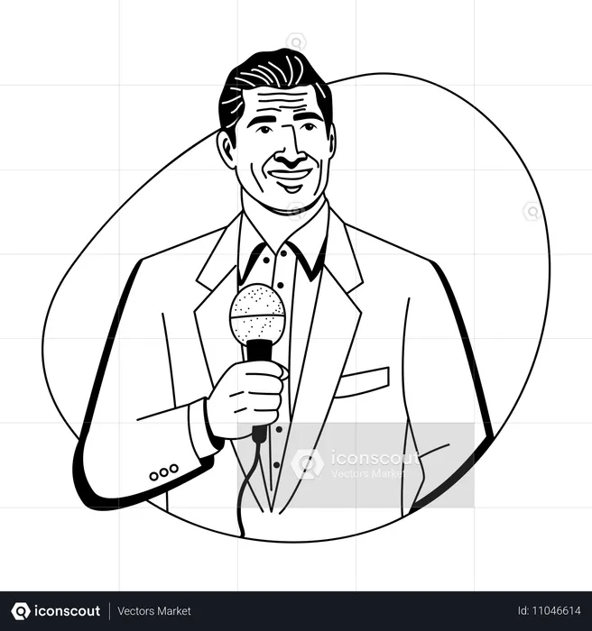 Sports Commentator  Illustration