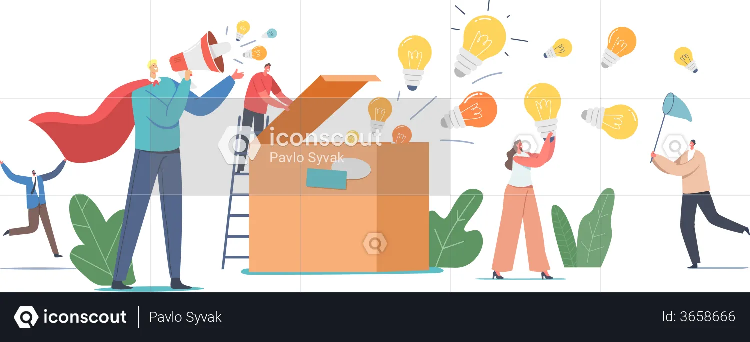 Best Spread Knowledge and Ideas Illustration download in PNG & Vector