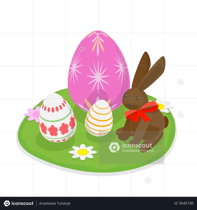 Spring Easter Composition  Illustration