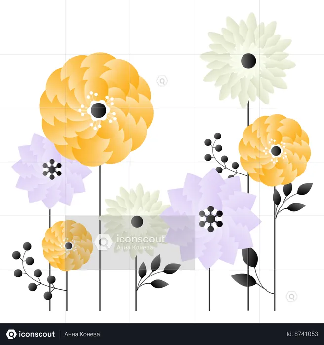 Spring Flowers  Illustration