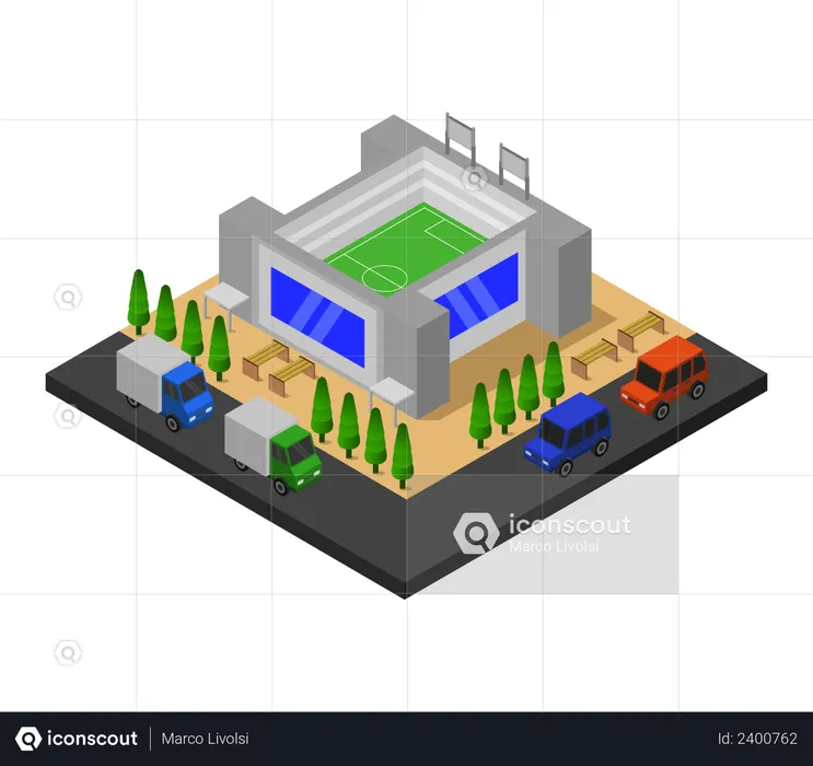 Stade de football  Illustration