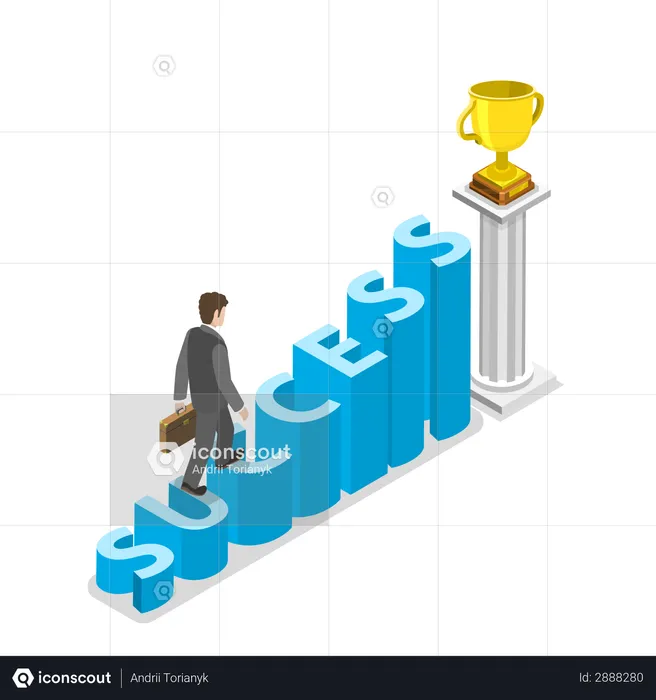 Stairs to success  Illustration