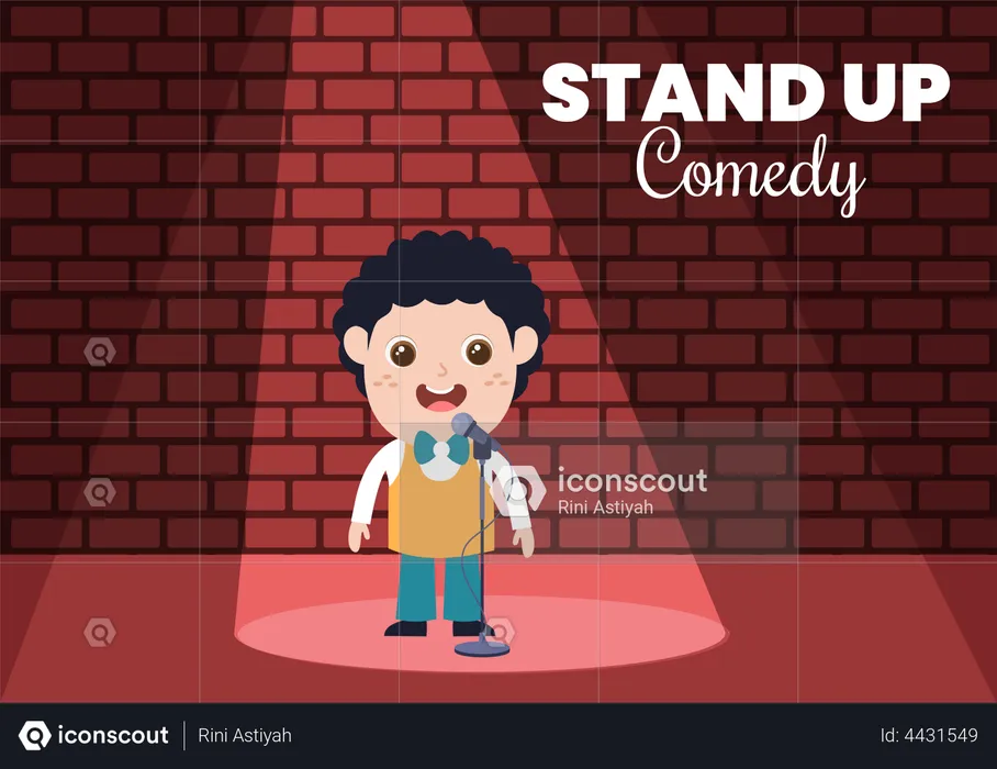 Stand Up Comedian  Illustration