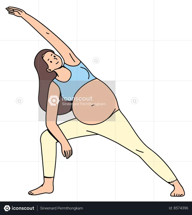Standing side stretch Pose Yoga  Illustration