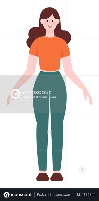 Standing woman  Illustration