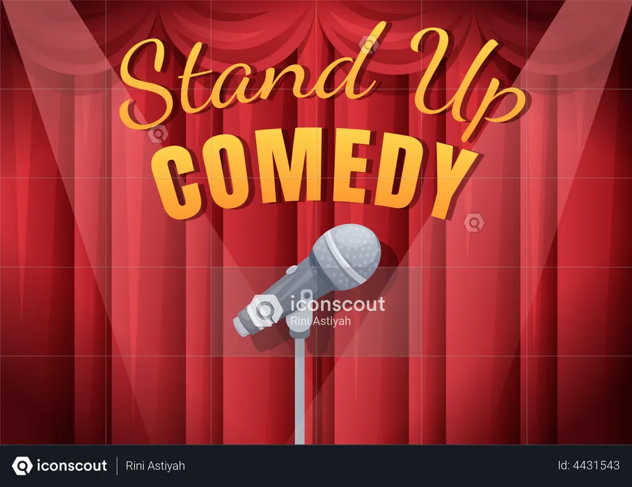 Standup-Comedy-Theater  Illustration