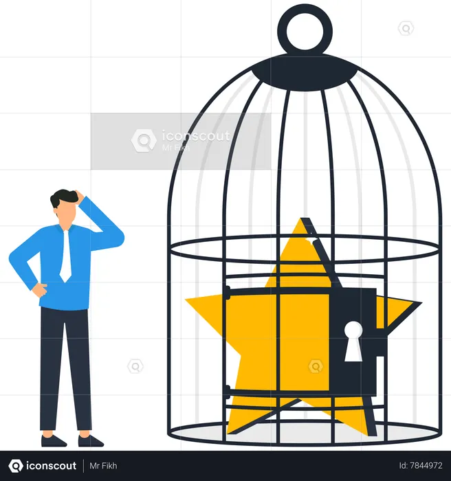 Star in the cage  Illustration