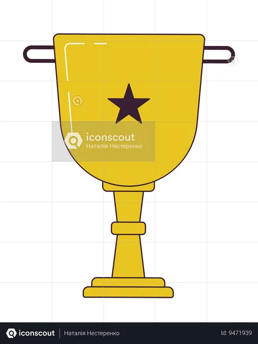 Star trophy cup  Illustration