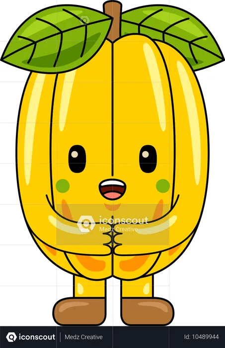 Starfruit Mascot  Illustration