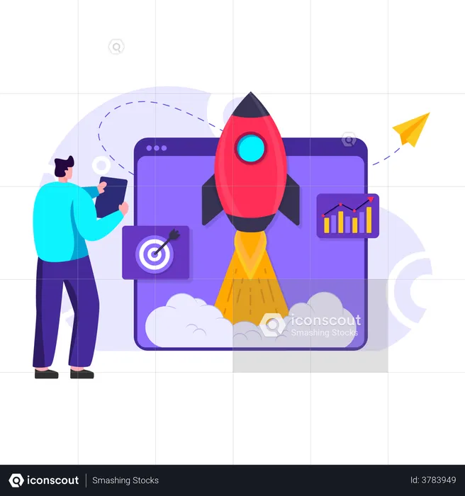 Start-up launch  Illustration