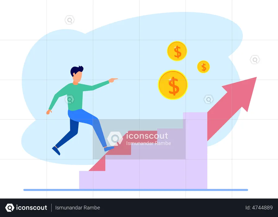 Croissance des bénéfices des startups  Illustration