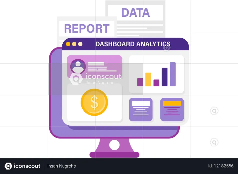 Startup dashboard analytics  Illustration