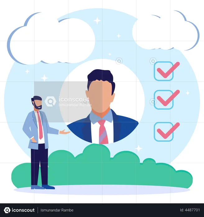 Startup Finding employee  Illustration