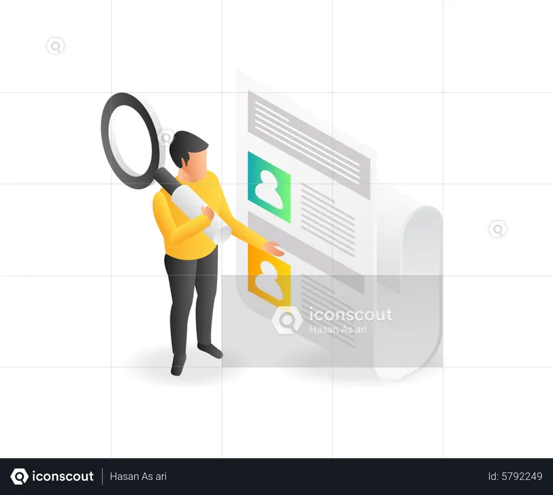 Startup finding employee  Illustration