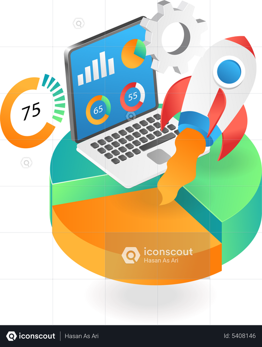 Best Premium Startup launch control dashboard Illustration download in