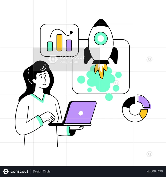 Startup Launch  Illustration