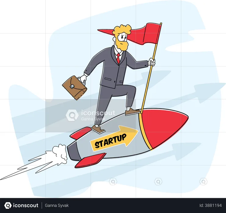 Startup launch  Illustration