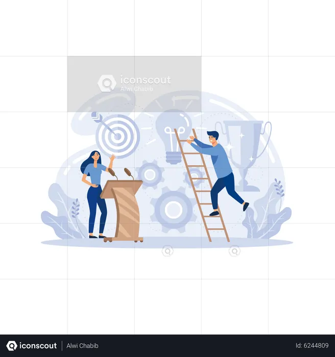 Startup launch teamwork  Illustration