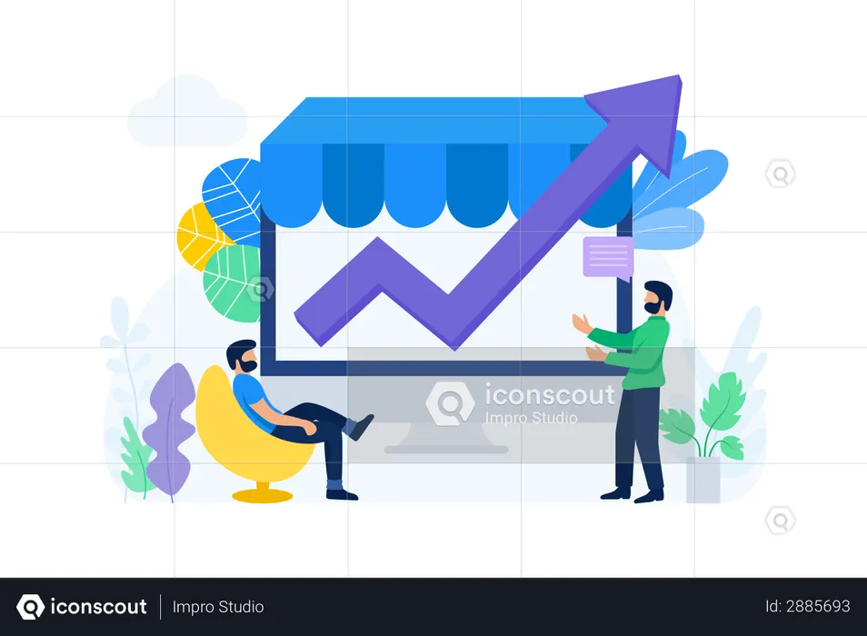 Startup marketplace  Illustration