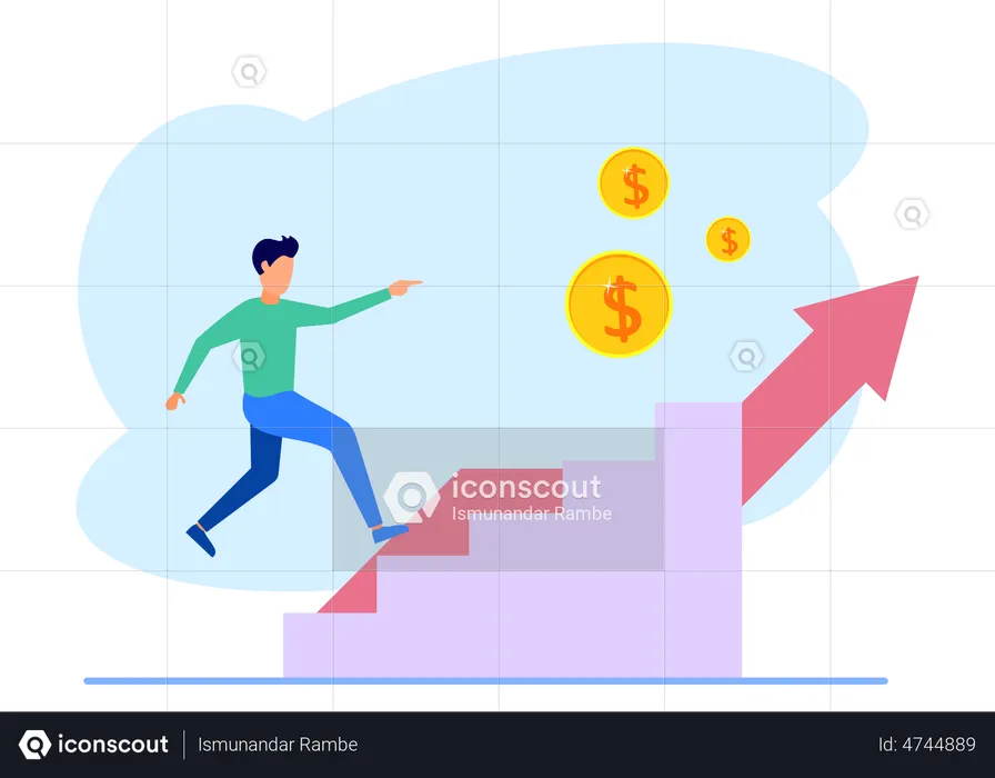 Startup Profit Growth  Illustration