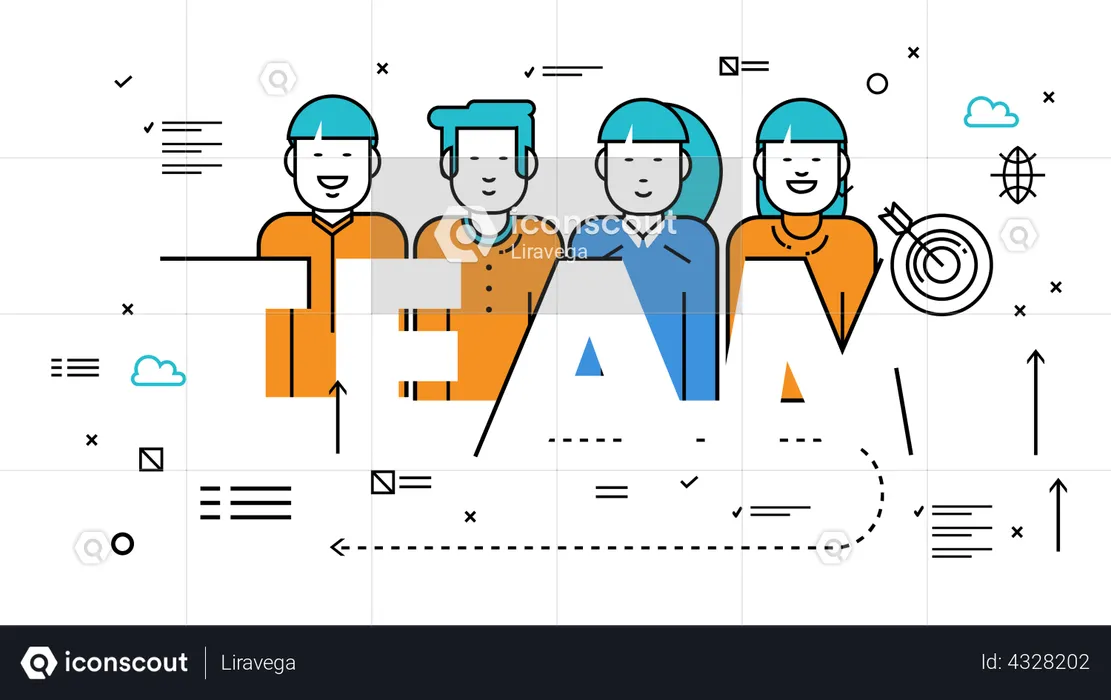 Startup team  Illustration