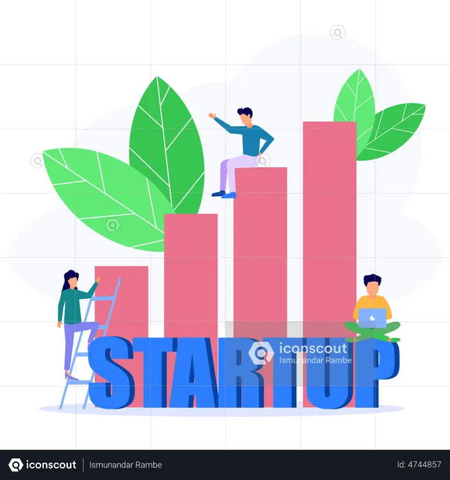 Startup Team  Illustration