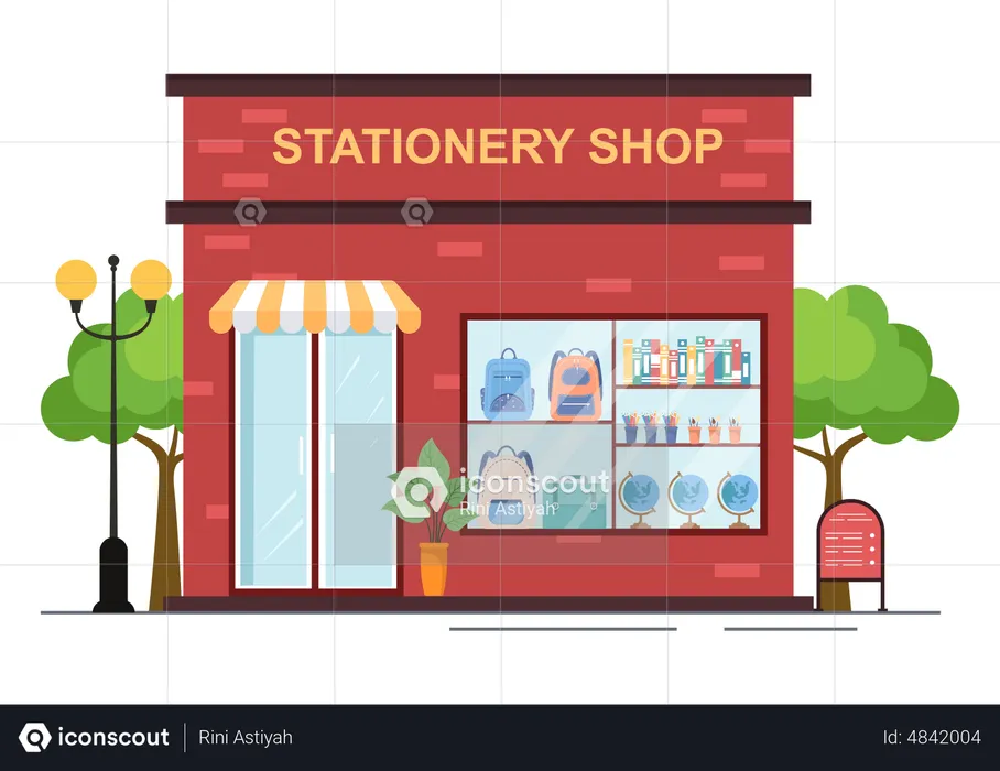 Stationery shop  Illustration