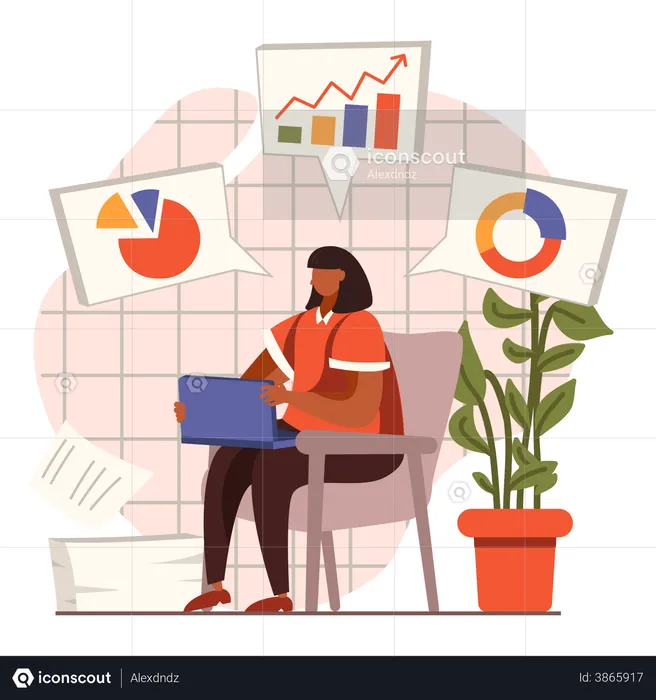 Statistical data analysis by employer  Illustration