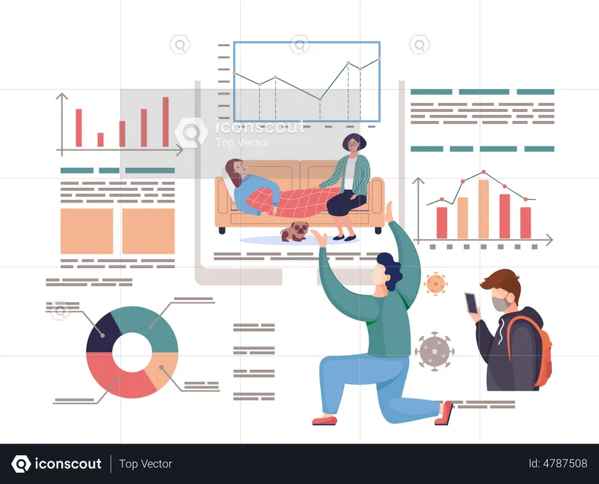 Statistics of illnesses  Illustration