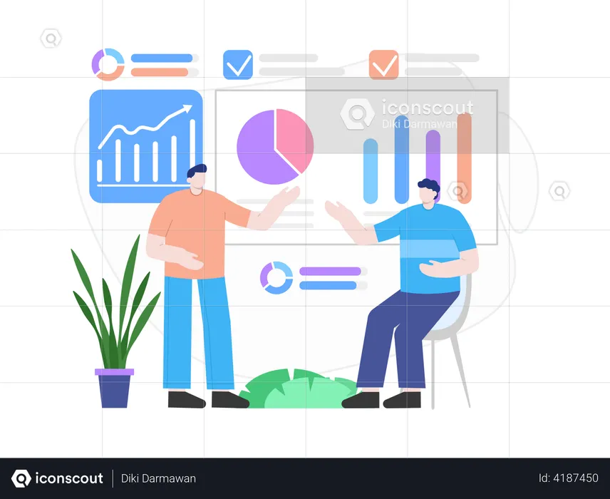 Statistische Datenanalyse nach Team  Illustration