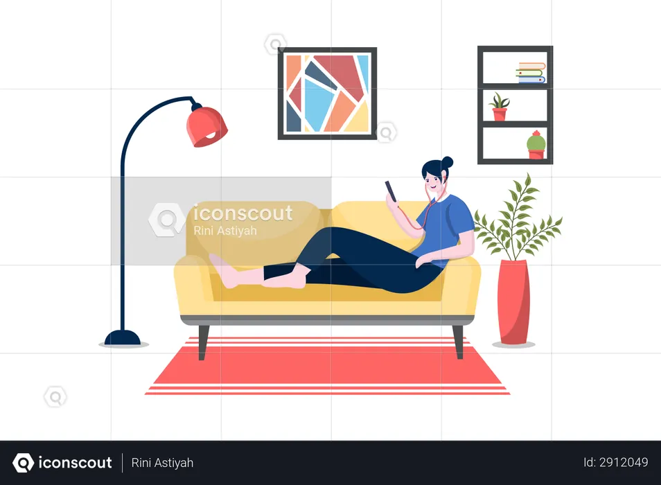 Stay at home  Illustration