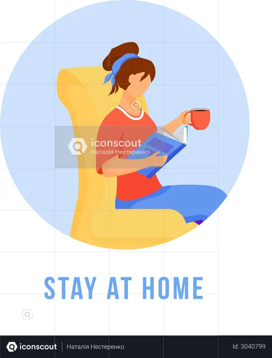 Stay at home  Illustration