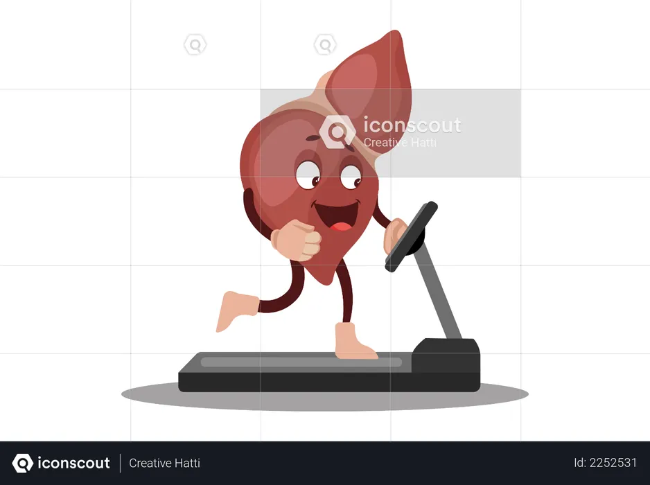 Stay fit for healthy liver  Illustration