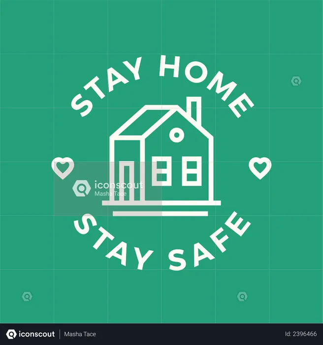 Stay Home and Stay Safe  Illustration