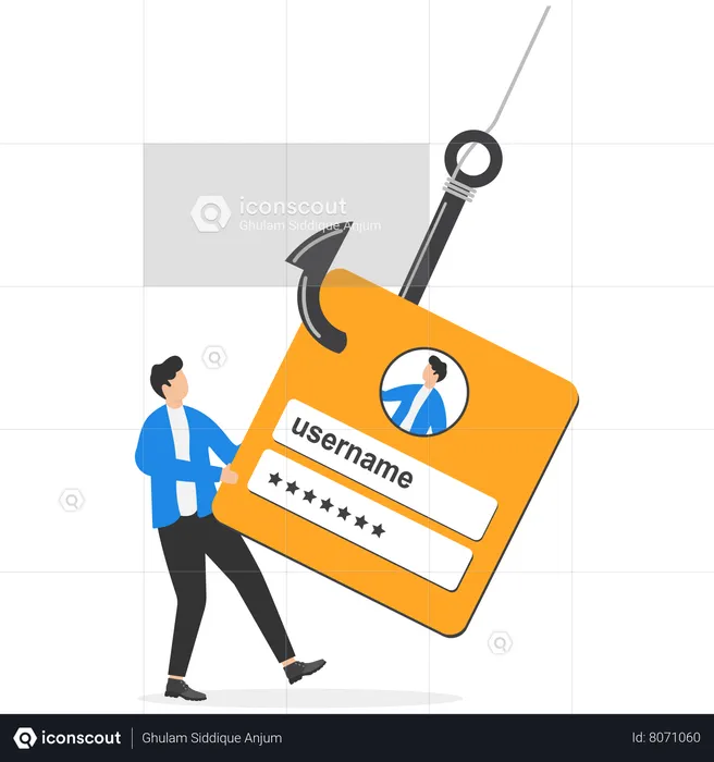 Stealing personal information  Illustration