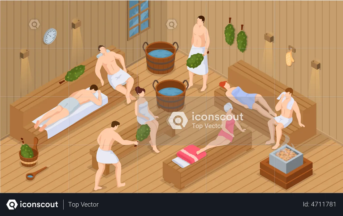 Steam room  Illustration