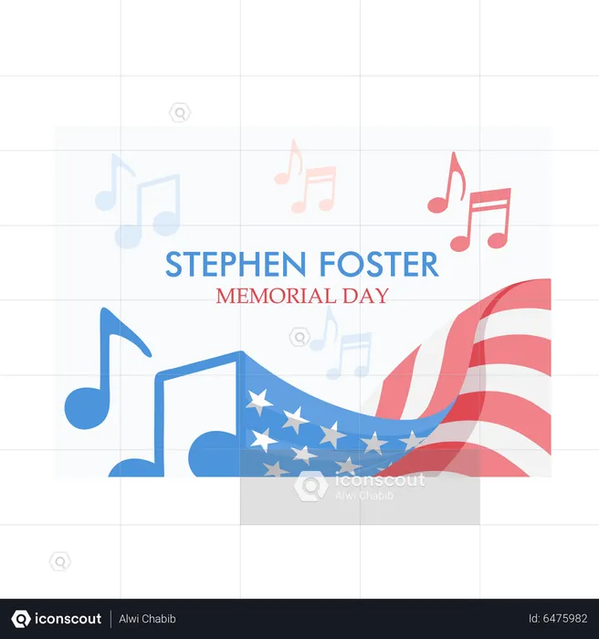Stephen Foster Memorial Day  Illustration