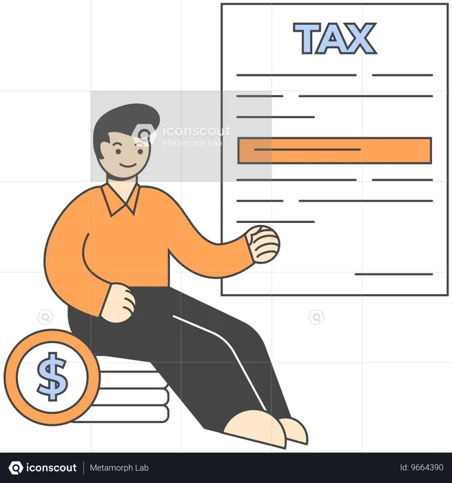 Steuerdokument vom Manager geprüft  Illustration