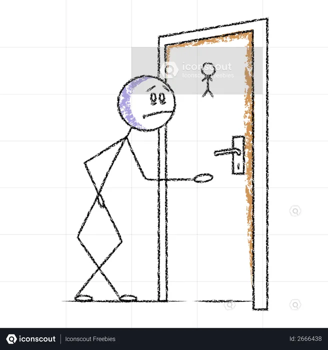 Stickman going toilet  Illustration