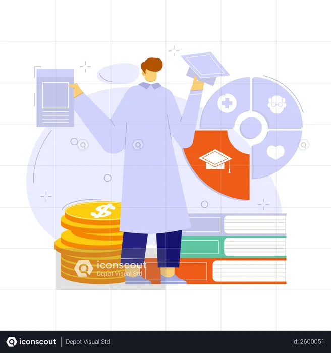 Stipendium für Bildung  Illustration