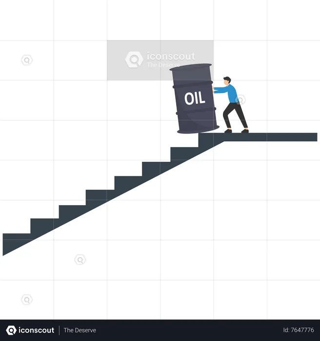 Actions d'une compagnie pétrolière  Illustration