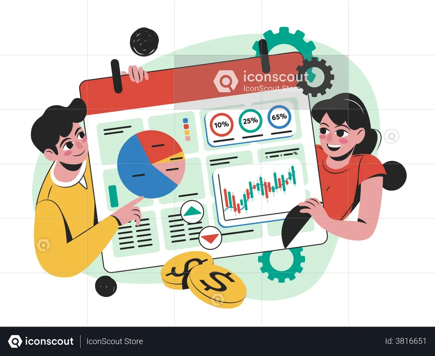 Stock Market analysis  Illustration